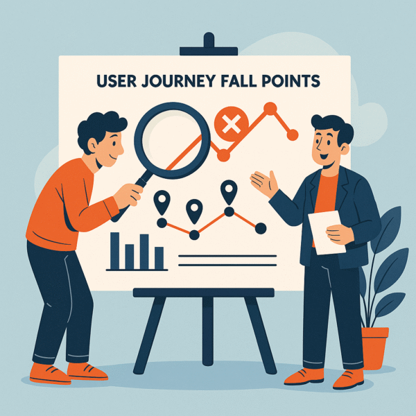 Analysis of the fall points on the user's trip