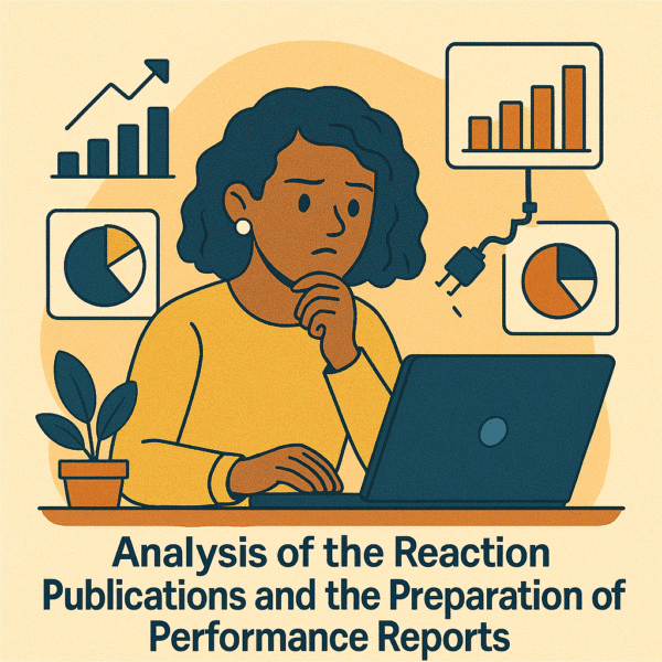 Analysis of the reaction of publications and the preparation of performance reports
