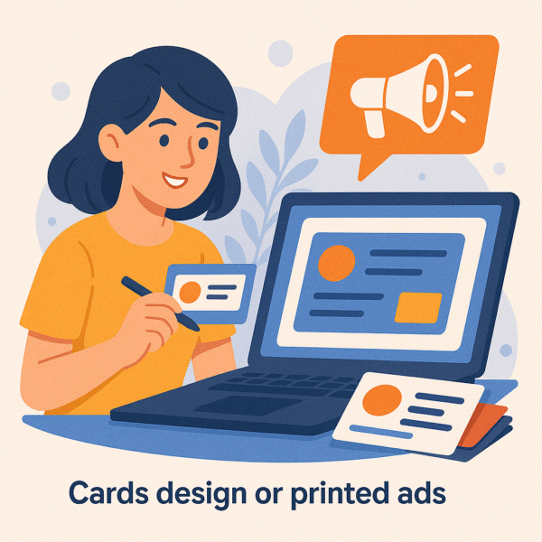 Cards design or printed ads