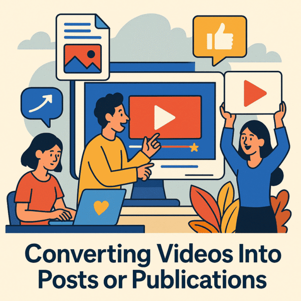 Converting videos into publications or publications