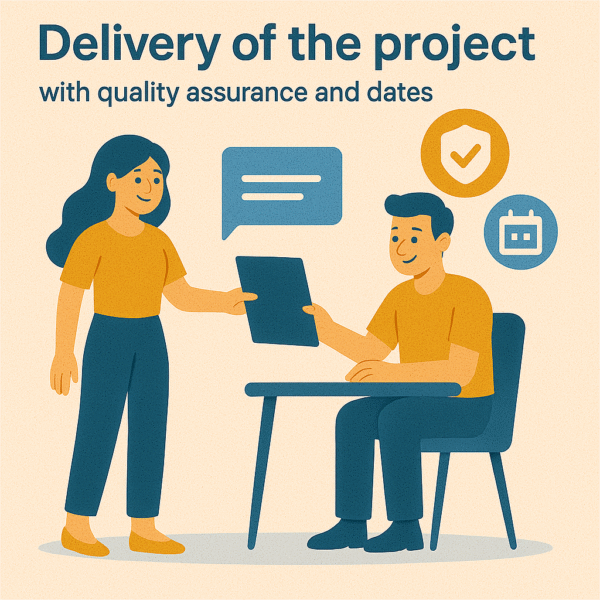 Delivery of the project with quality assurance and dates