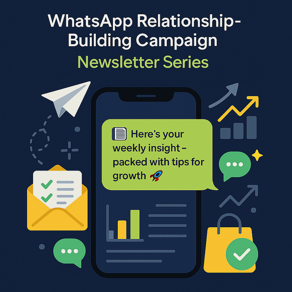 whatsapp relationship building campaign -newsletter series